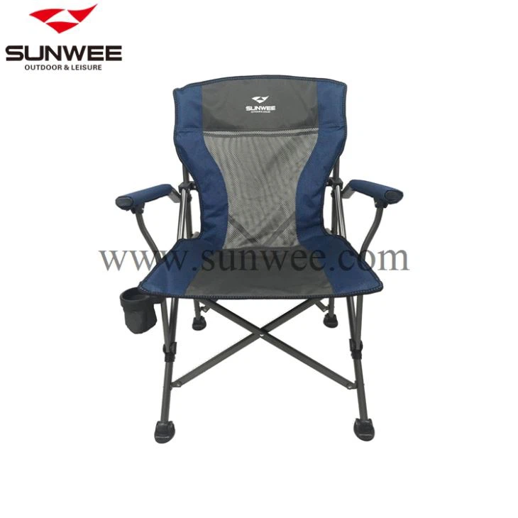 Large Sized Garden Armchair With Mesh Backrest